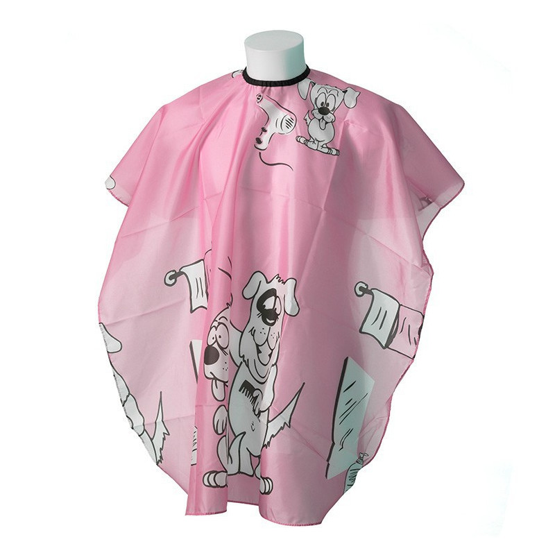 Kadeřnická pláštěnka "Doggy Pink"