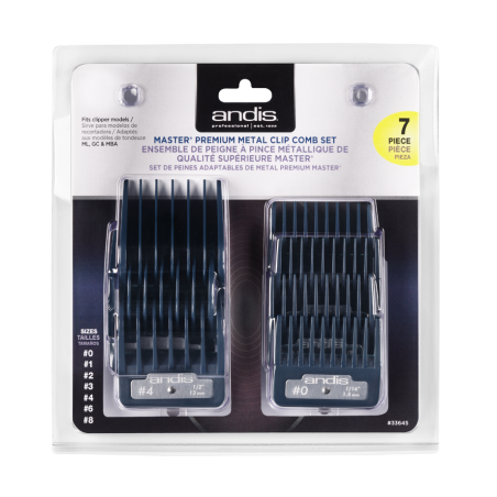 Sada plastových hřebenů Andis Master Premium Metal Clip