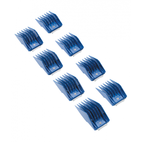 Sada plastových hřebenů Andis s kovovou sponou - set II (16-32 mm)