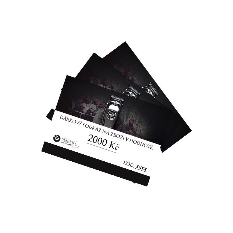 Dárkový poukaz na zboží v hodnotě 2000 Kč
