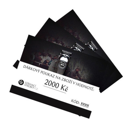 Dárkový poukaz na zboží v hodnotě 2000 Kč