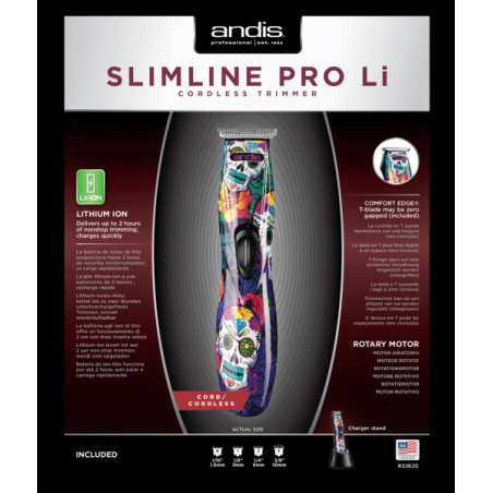 Andis Slimline Pro Ion T-Blade - Skull Design