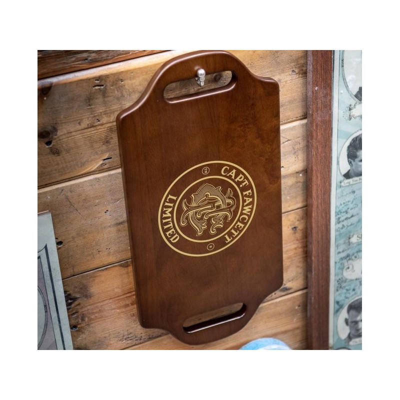 Obouruční dřevěné zrcadlo pro barbery